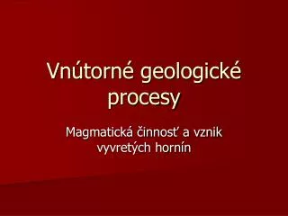 vn torn geologick procesy