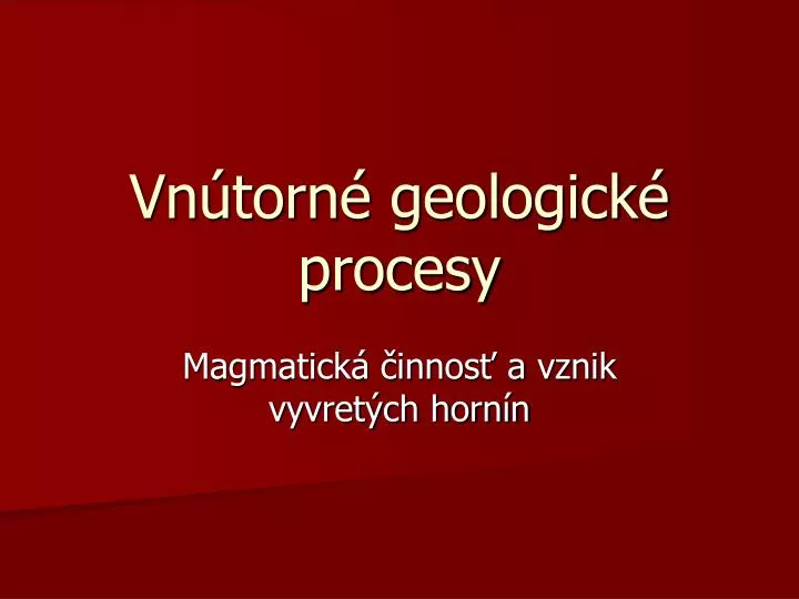 vn torn geologick procesy