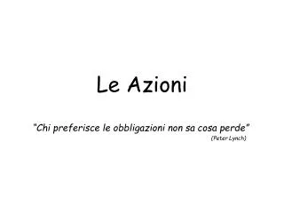 le azioni