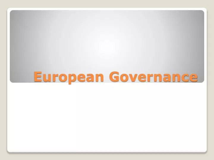 european governance
