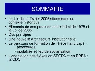 sommaire