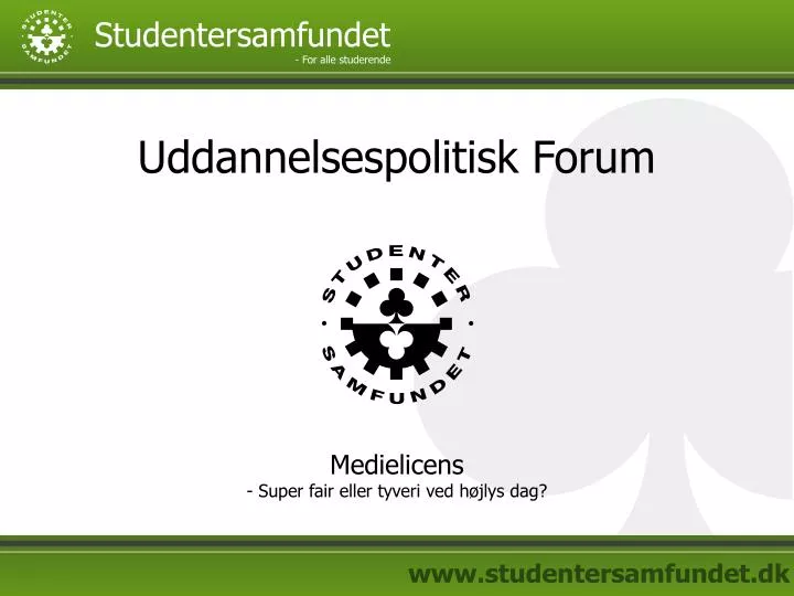 uddannelsespolitisk forum