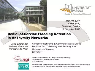 Denial-of-Service Flooding Detection in Anonymity Networks
