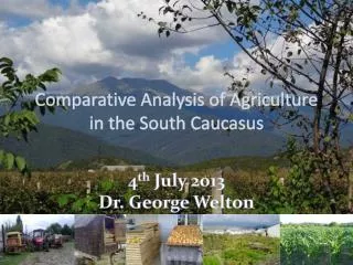 Comparative Analysis of Agriculture in the South Caucasus