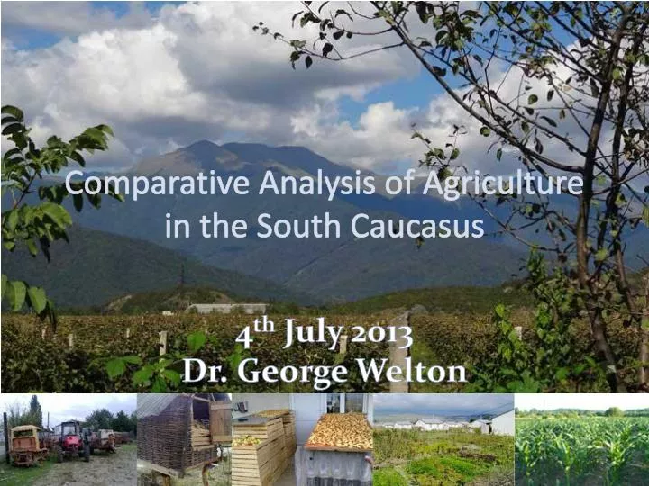 comparative analysis of agriculture in the south caucasus