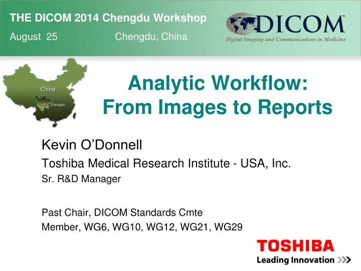 analytic workflow from images to reports