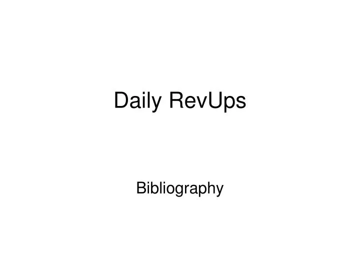 daily revups