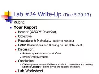Lab #24 Write-Up (Due 5-29-13)