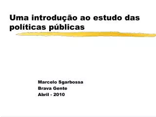 uma introdu o ao estudo das pol ticas p blicas