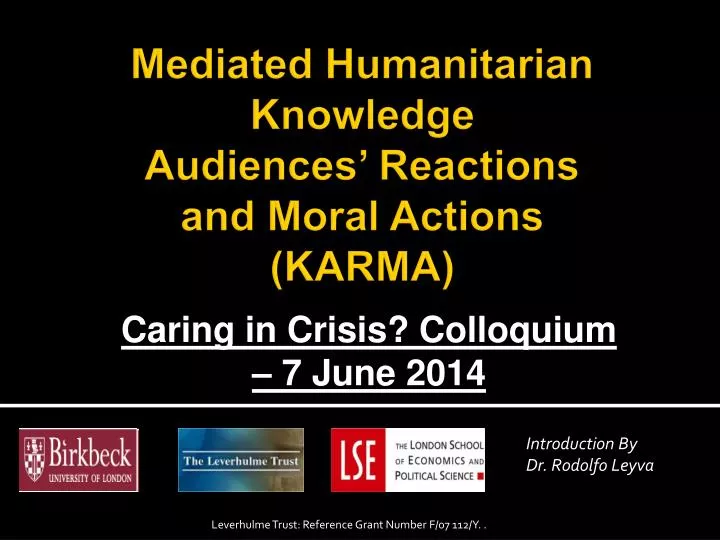 caring in crisis colloquium 7 june 2014