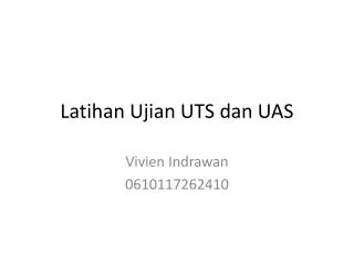 latihan ujian uts dan uas