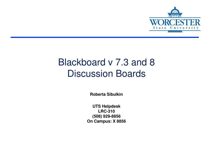 blackboard v 7 3 and 8 discussion boards