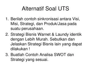alternatif soal uts