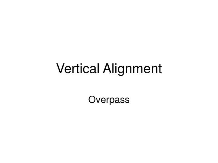 vertical alignment