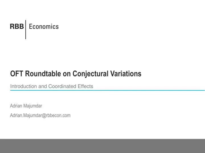 oft roundtable on conjectural variations
