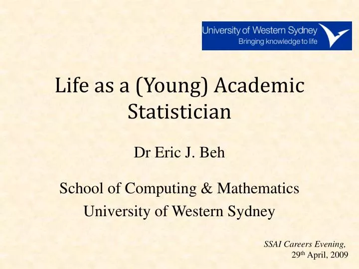 life as a young academic statistician