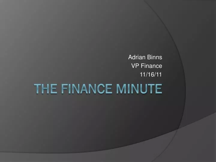 adrian binns vp finance 11 16 11