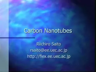 Carbon Nanotubes