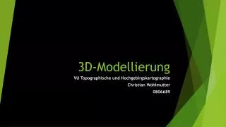 3d modellierung