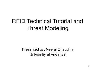 RFID Technical Tutorial and Threat Modeling