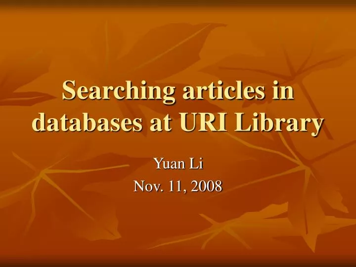 searching articles in databases at uri library