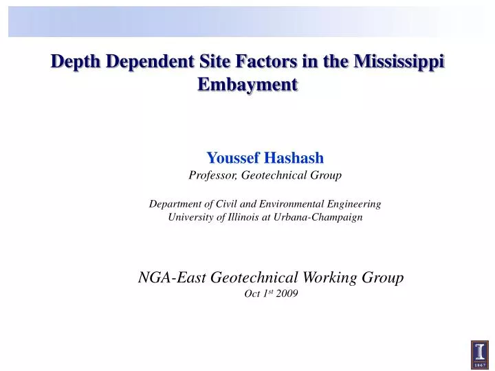 depth dependent site factors in the mississippi embayment