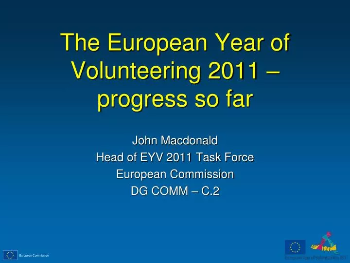 the european year of volunteering 2011 progress so far