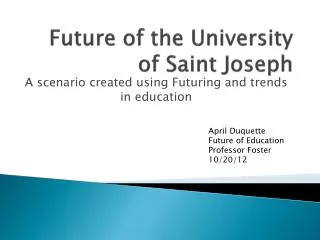 Future of the University of Saint Joseph