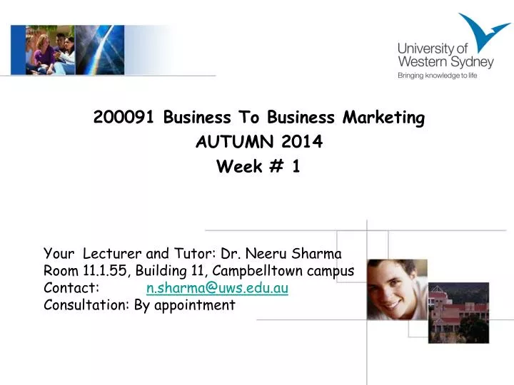 200091 business to business marketing autumn 2014 week 1
