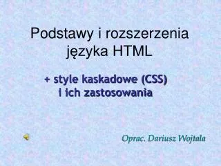 podstawy i rozszerzenia j zyka html