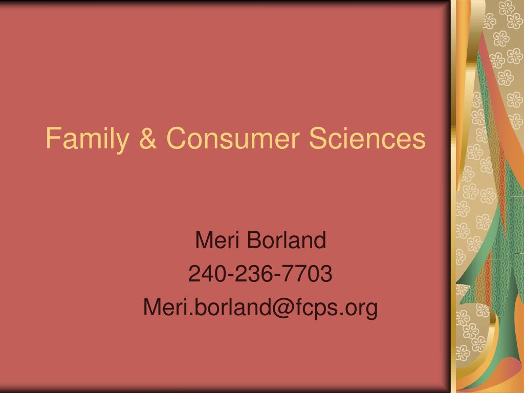 PPT - Essential Guidelines for Family and Consumer Sciences Students ...
