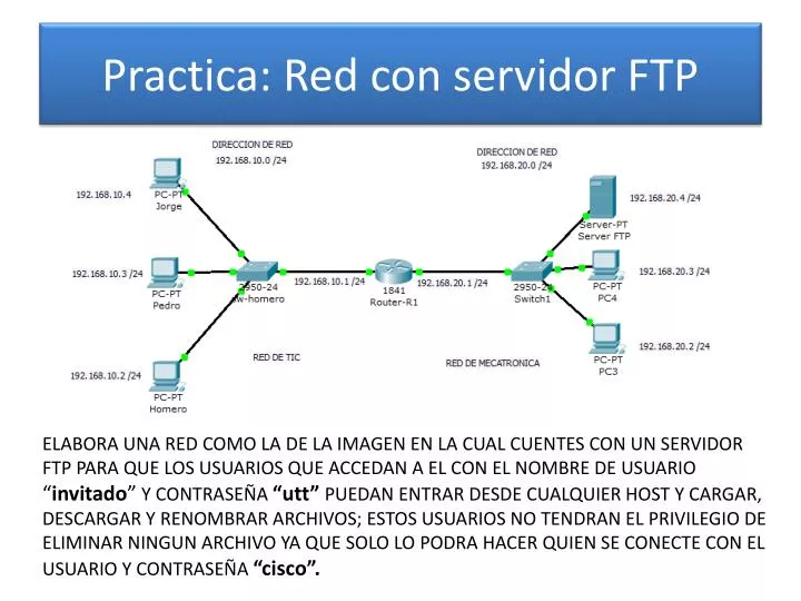 practica red con servidor ftp