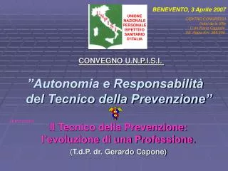 autonomia e responsabilit del tecnico della prevenzione
