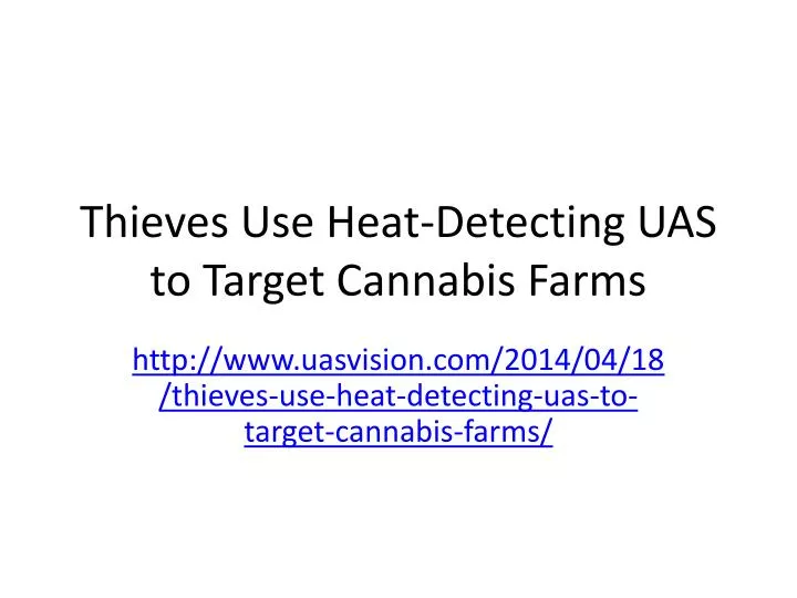 thieves use heat detecting uas to target cannabis farms