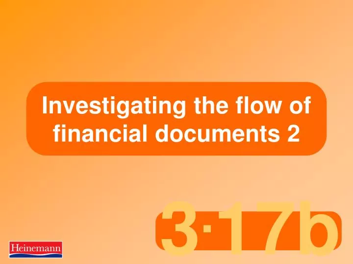 investigating the flow of financial documents 2