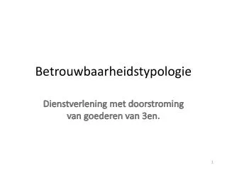 betrouwbaarheidstypologie