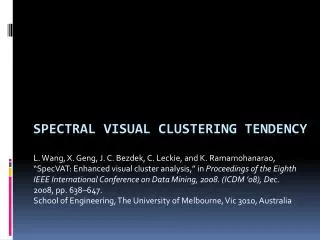 Spectral Visual Clustering Tendency