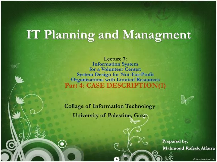 it planning and managment
