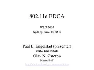 802.11e EDCA
