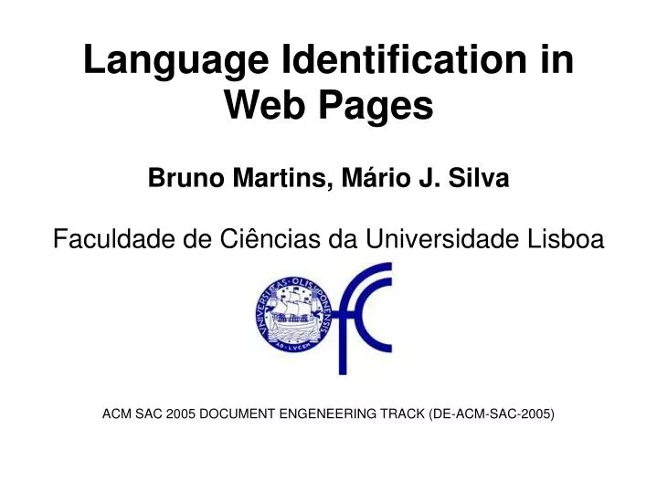 language identification in web pages