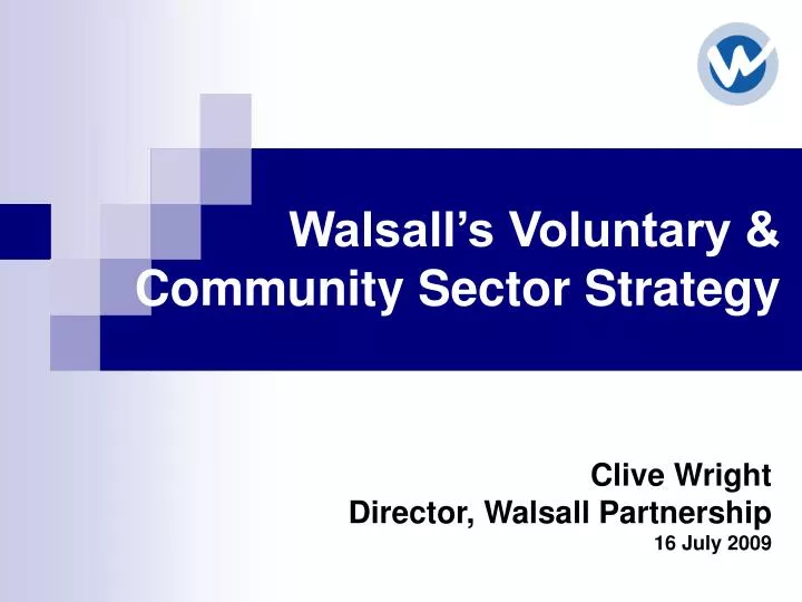 walsall s voluntary community sector strategy
