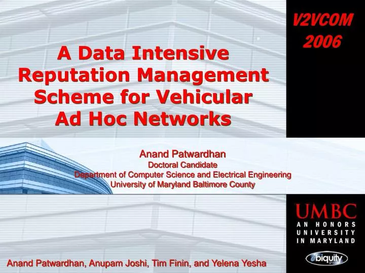 a data intensive reputation management scheme for vehicular ad hoc networks