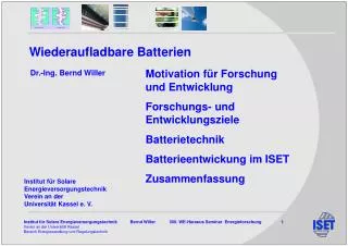 wiederaufladbare batterien
