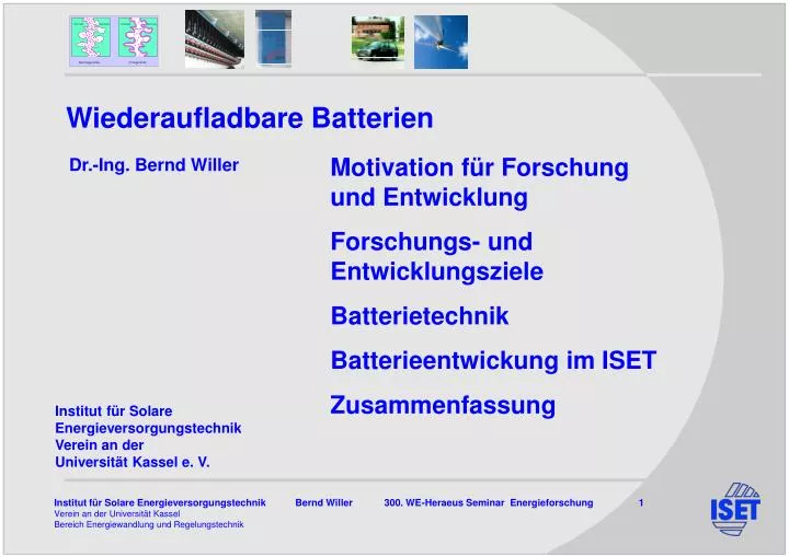 wiederaufladbare batterien