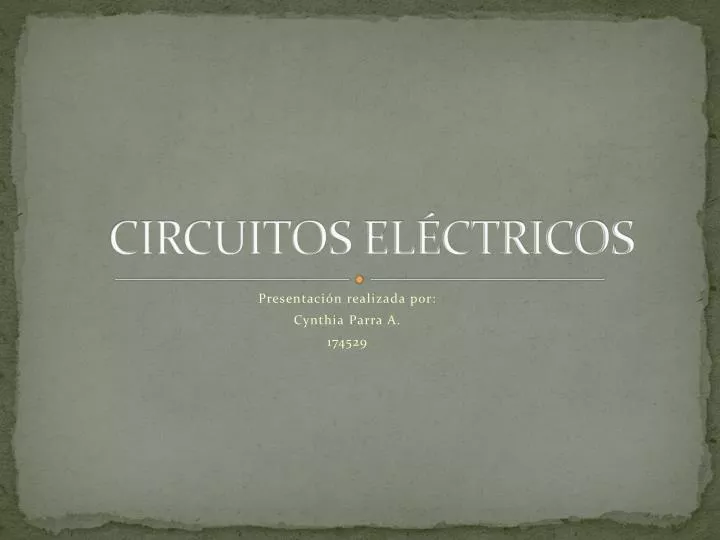 circuitos el ctricos