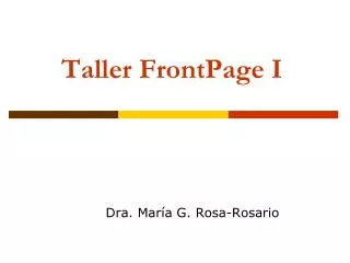 taller frontpage i