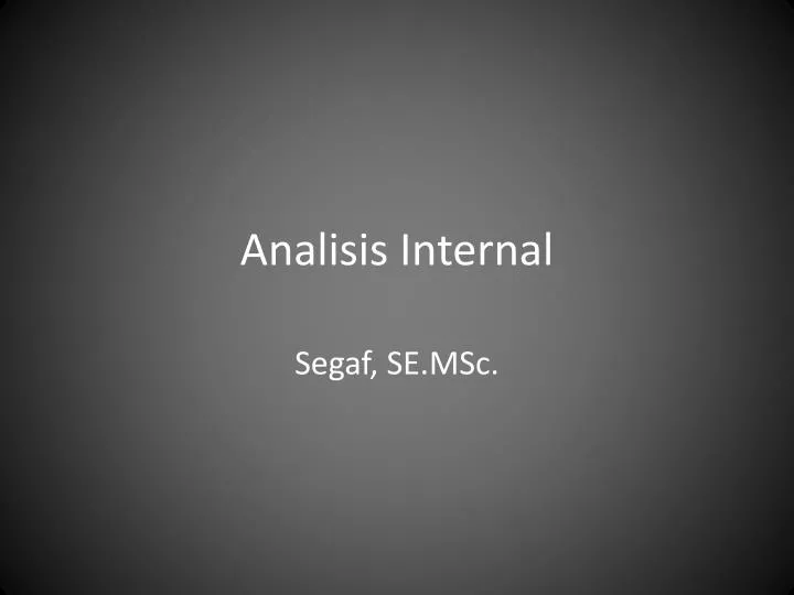 analisis internal
