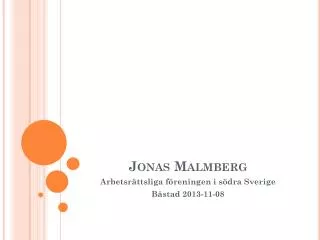 jonas malmberg