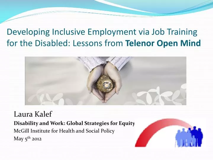 developing inclusive employment via job training for the disabled lessons from telenor open mind