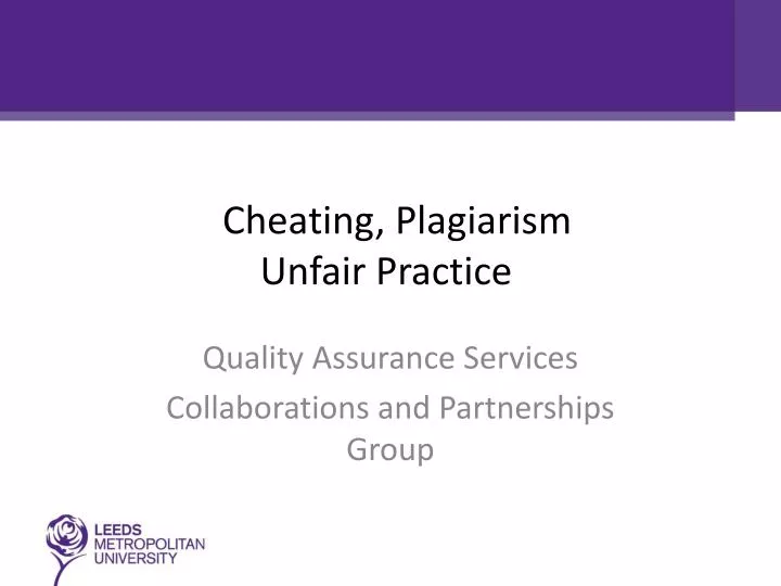 cheating plagiarism unfair practice aterials